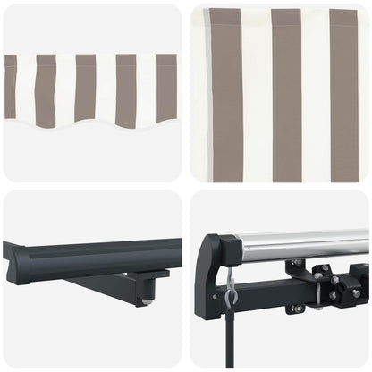 Tenda retrattile Grigio chiaro e bianco 500 × 300 cm | homemem39