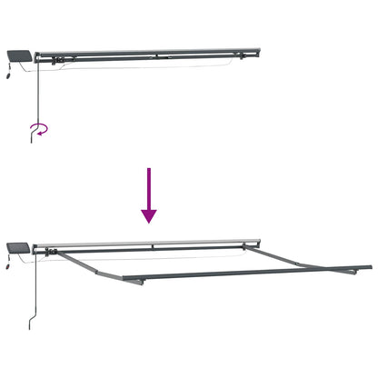Tenda retrattile Grigio chiaro e bianco 500 × 300 cm | homemem39