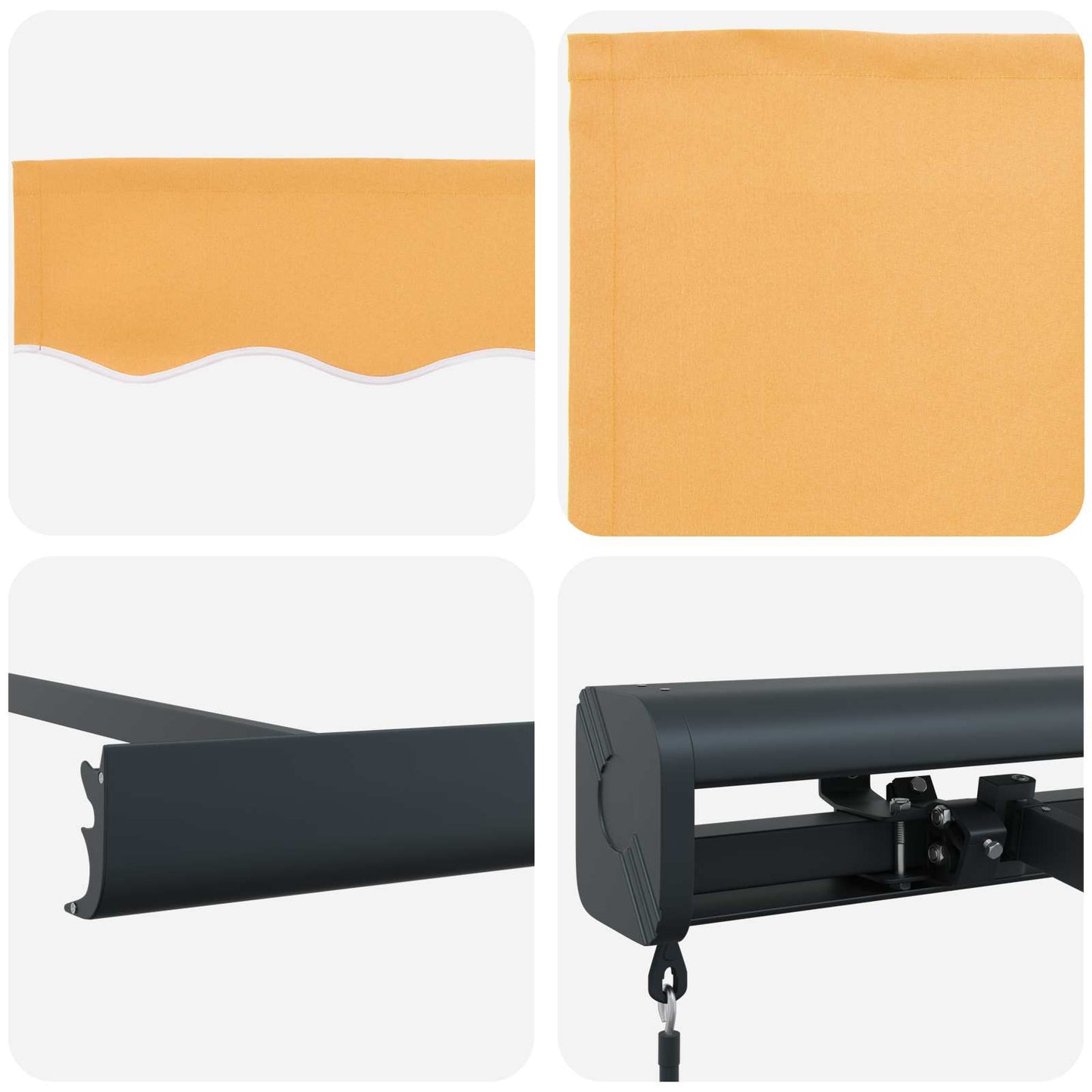 Tenda retrattile Sabbia 500 × 300 cm Tela e Alluminio | homemem39