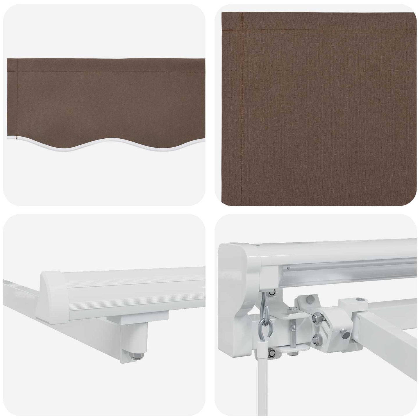 Tenda retrattile manuale Tortora 5 x 3 m Poliestere e Alluminio | homemem39