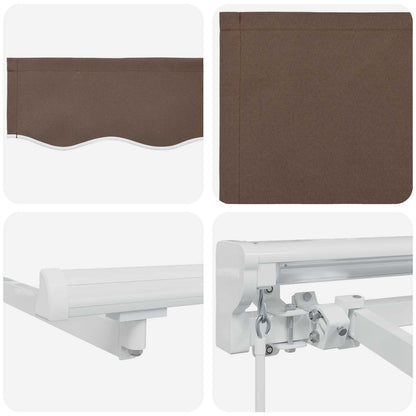 Tenda retrattile manuale Tortora 5 × 3,5 m | homemem39