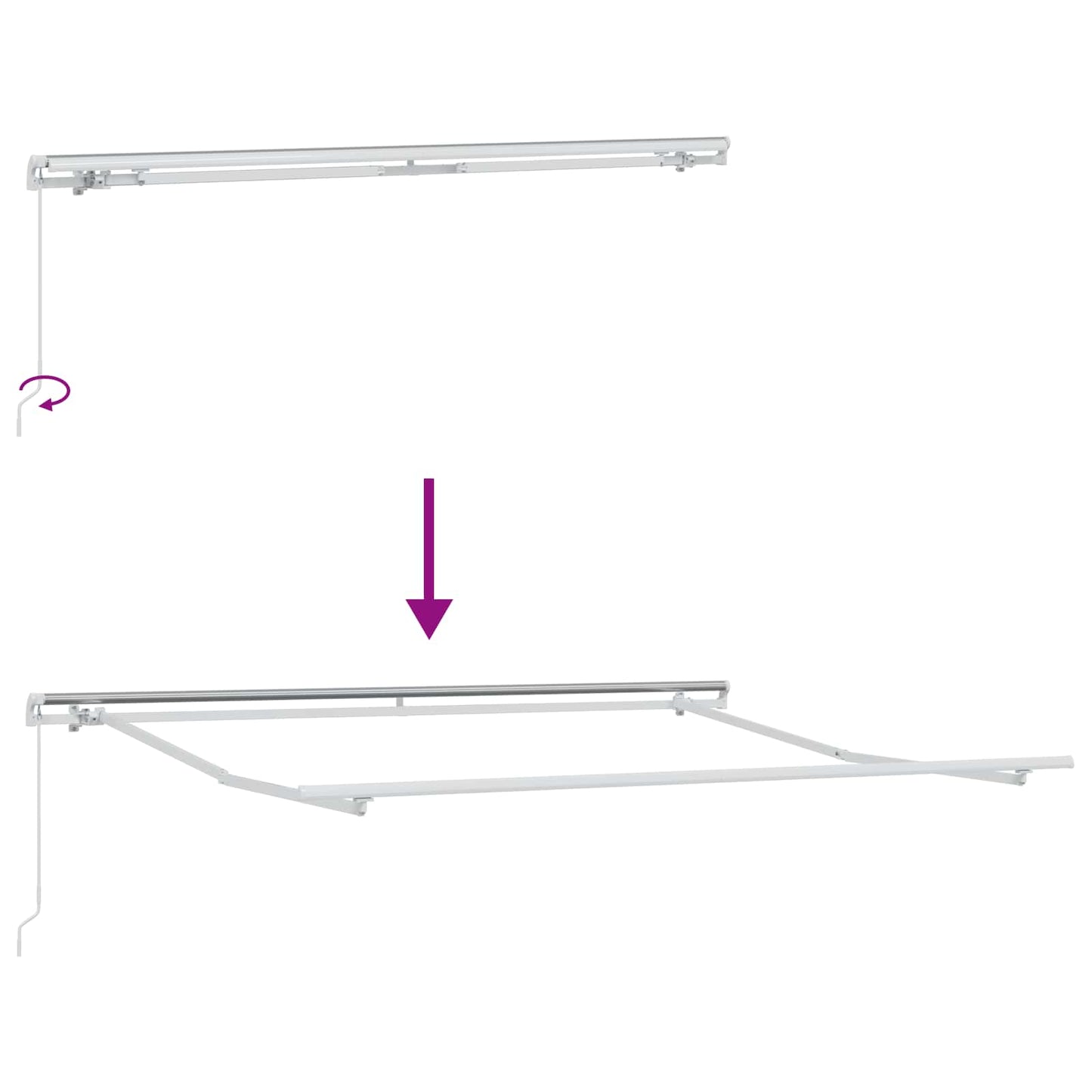 Tenda retrattile Grigio chiaro e bianco 600 cm | homemem39