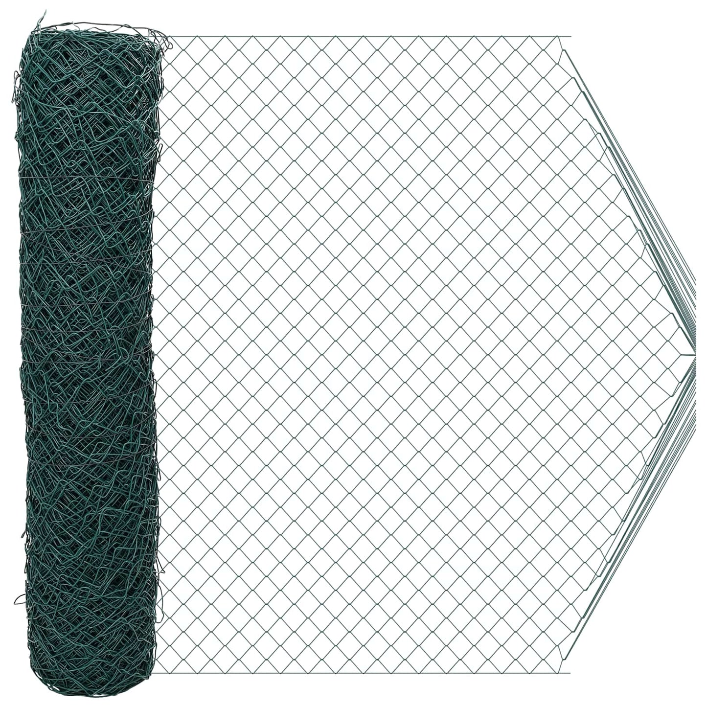 Recinzione a rete metallica Verde 2 x 10 m Acciaio | homemem39