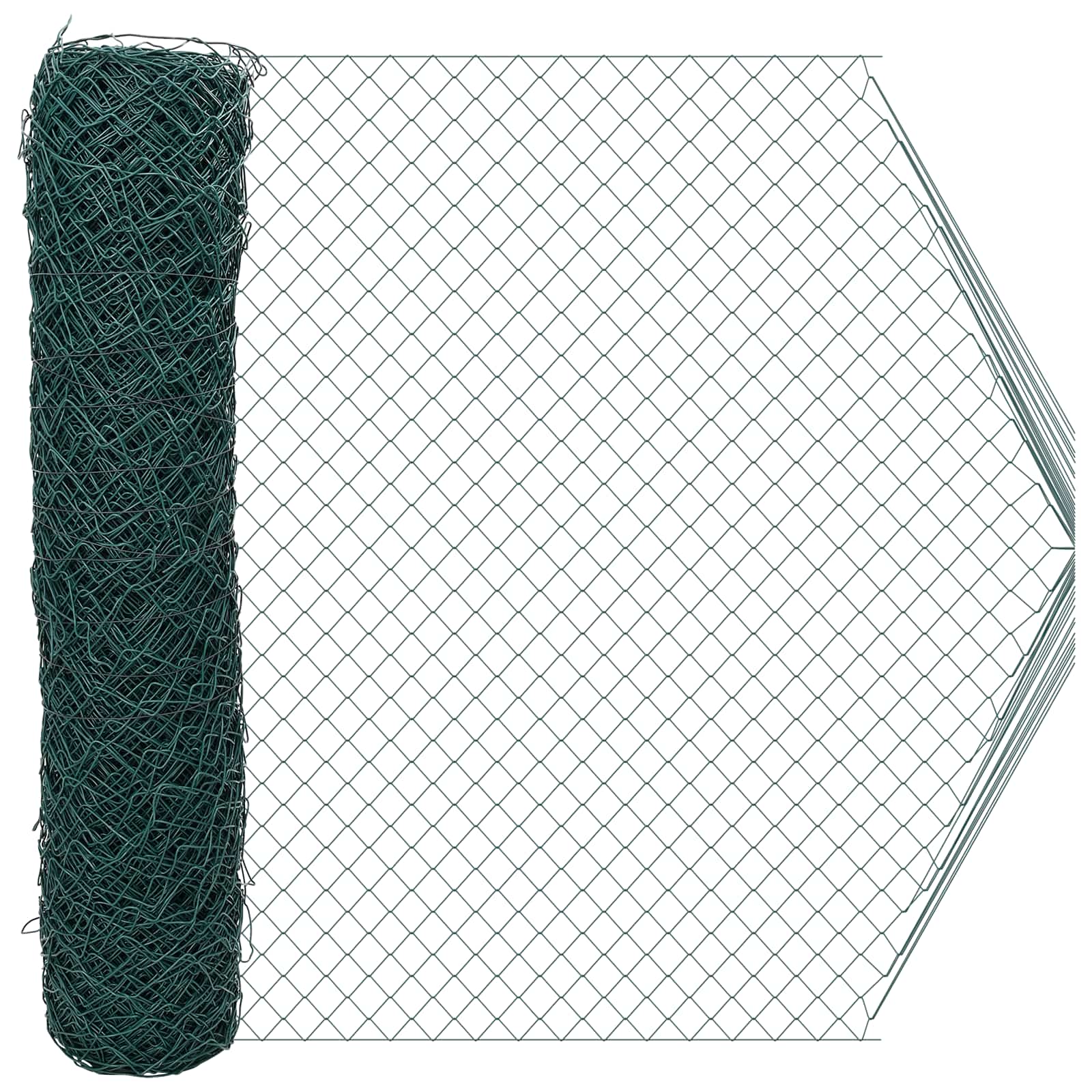 Recinzione a rete metallica Verde 2 x 10 m Acciaio | homemem39