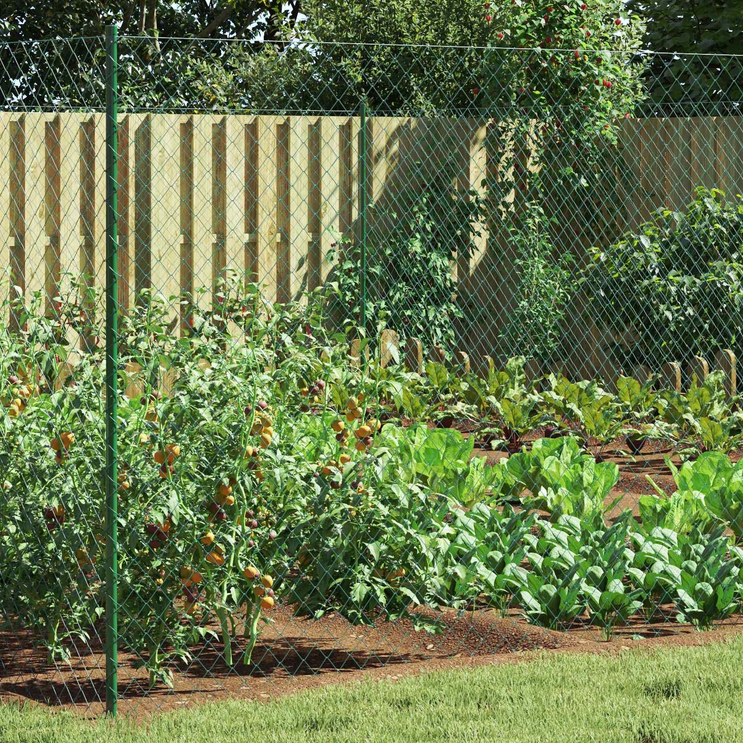 Recinzione a rete metallica Verde 2 x 20 m Acciaio | homemem39