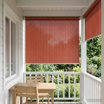 Tenda a Rullo Esterno Blocco UV 90% Terracotta 80 x 140 cm HDPE | homemem39