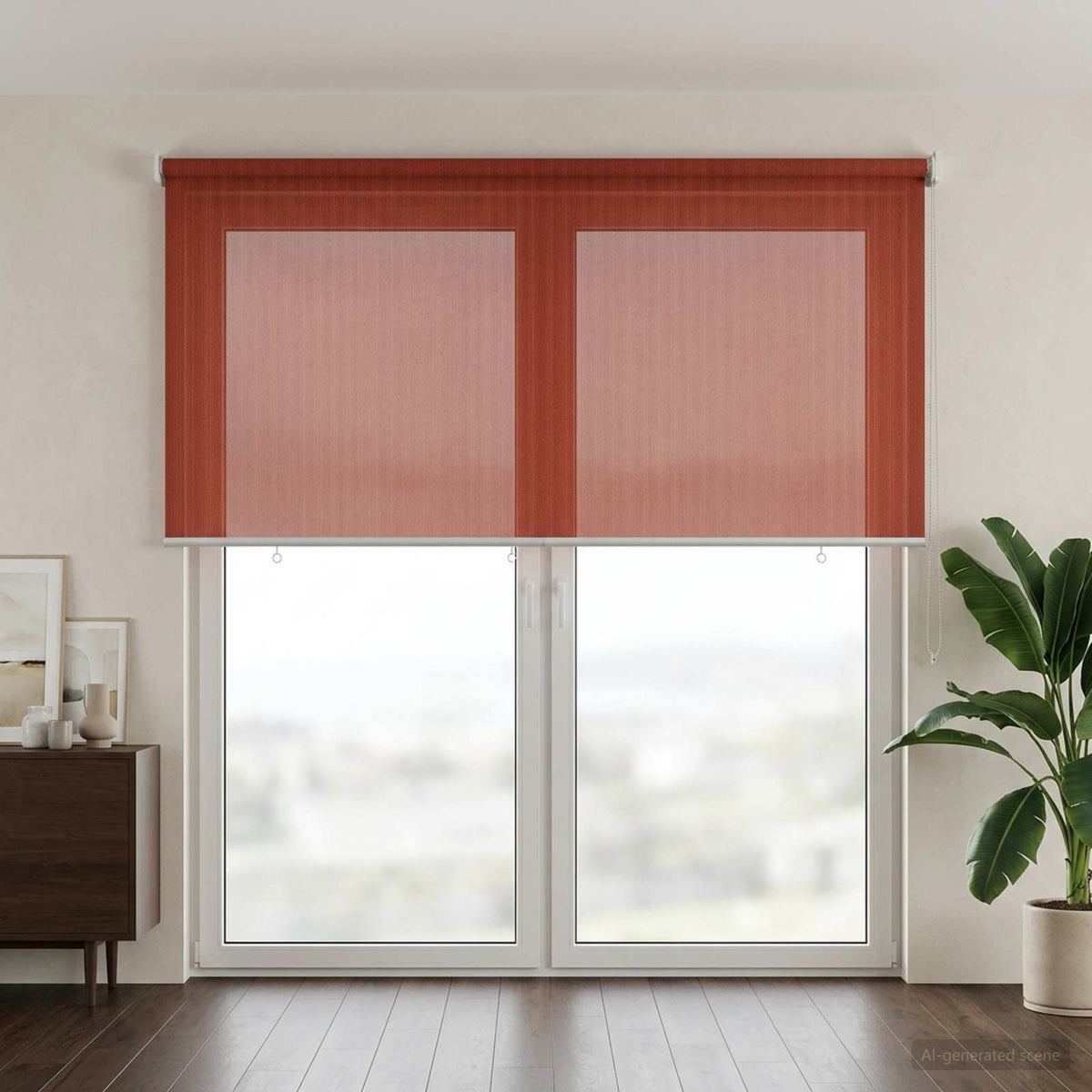 Tenda a Rullo Esterno Blocco UV 90% Terracotta 160 x 230 cm | homemem39