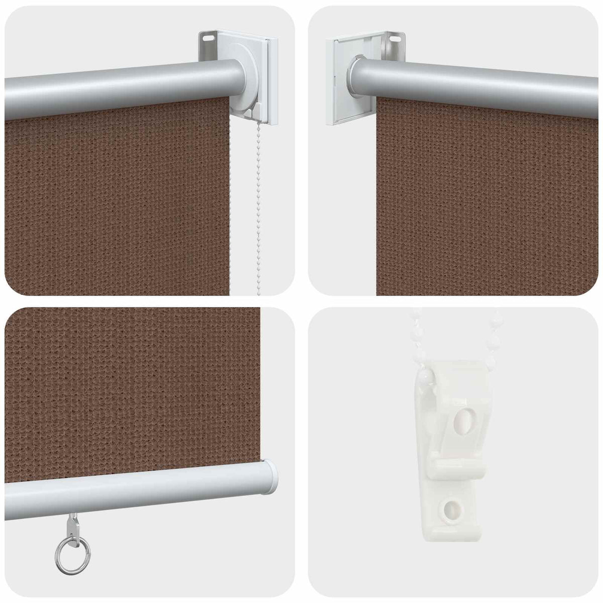 Tenda a Rullo Esterno Blocco UV 90% Tortora 350 x 140 cm HDPE | homemem39