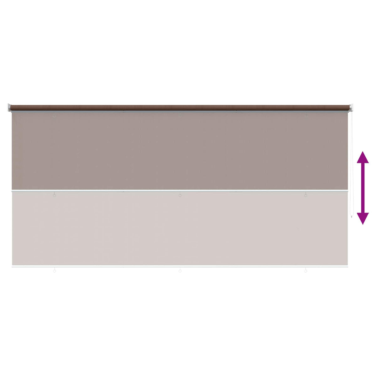 Tenda a Rullo Esterno Blocco UV 90% Tortora 350 x 140 cm HDPE | homemem39