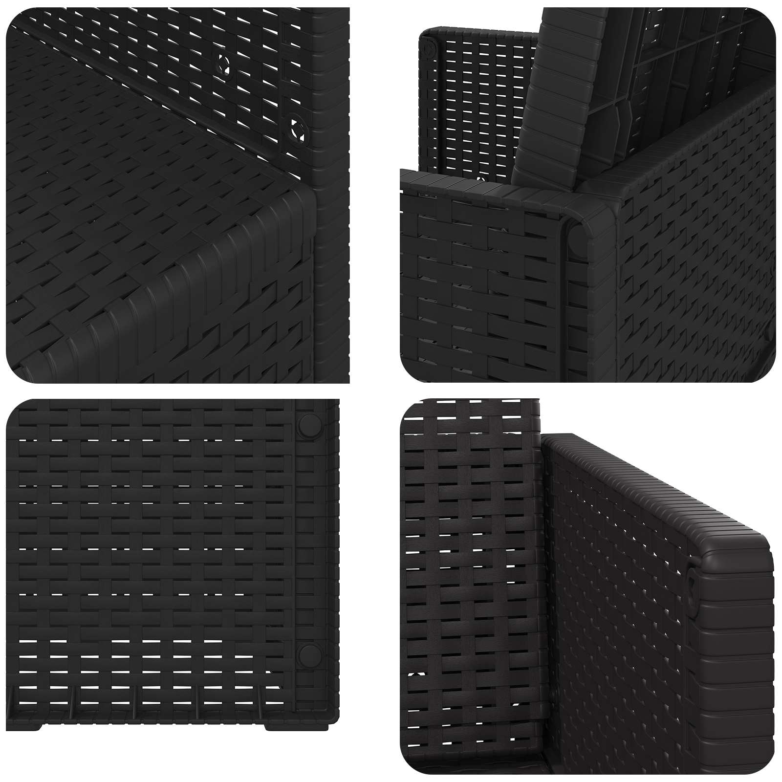 Sedie da pranzo da giardino 2 pcs Antracite 53 x 47 x 88,5 cm | homemem39