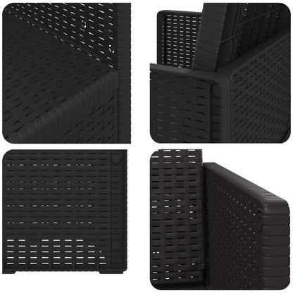 Sedie da pranzo da giardino 2 pcs Antracite 53 x 47 x 88,5 cm | homemem39