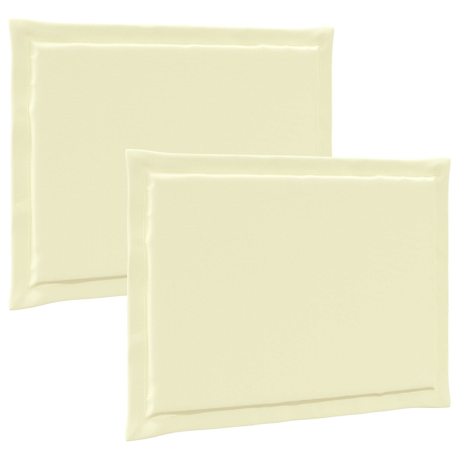 Cuscini per Seduta 2 pcs Crema 47 x 36 x 2 cm Poliestere | homemem39