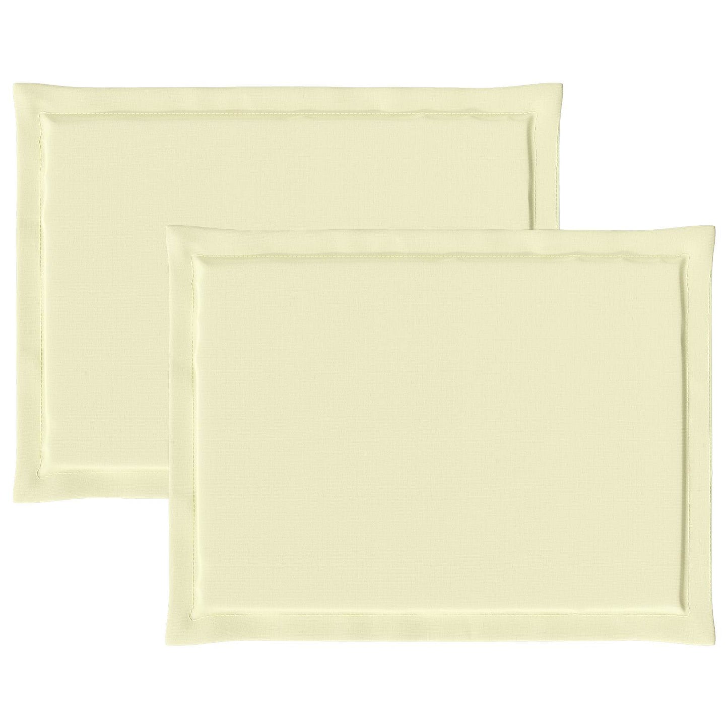 Cuscini per Seduta 2 pcs Crema 47 x 36 x 2 cm Poliestere | homemem39