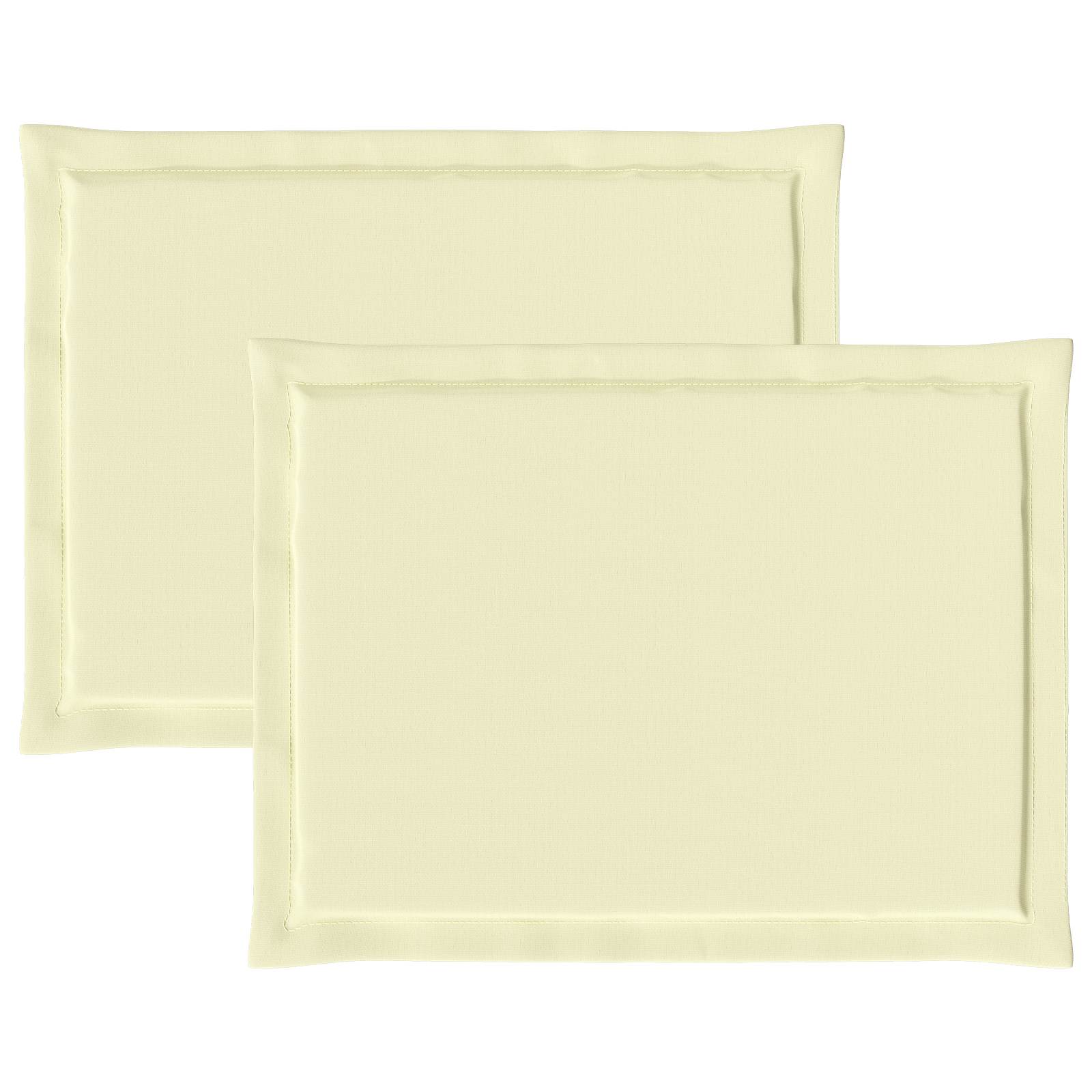 Cuscini per Seduta 2 pcs Crema 47 x 36 x 2 cm Poliestere | homemem39