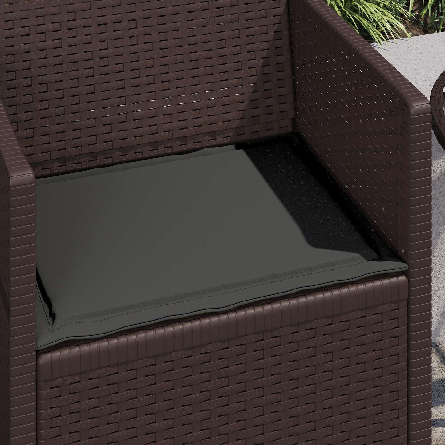 Cuscini per Seduta 2 pcs Antracite 47 x 36 x 2 cm Poliestere | homemem39