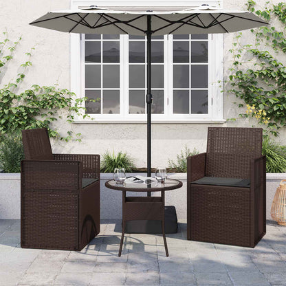 Cuscini per Seduta 2 pz Poliestere Antracite 47 x 36 x 2 cm