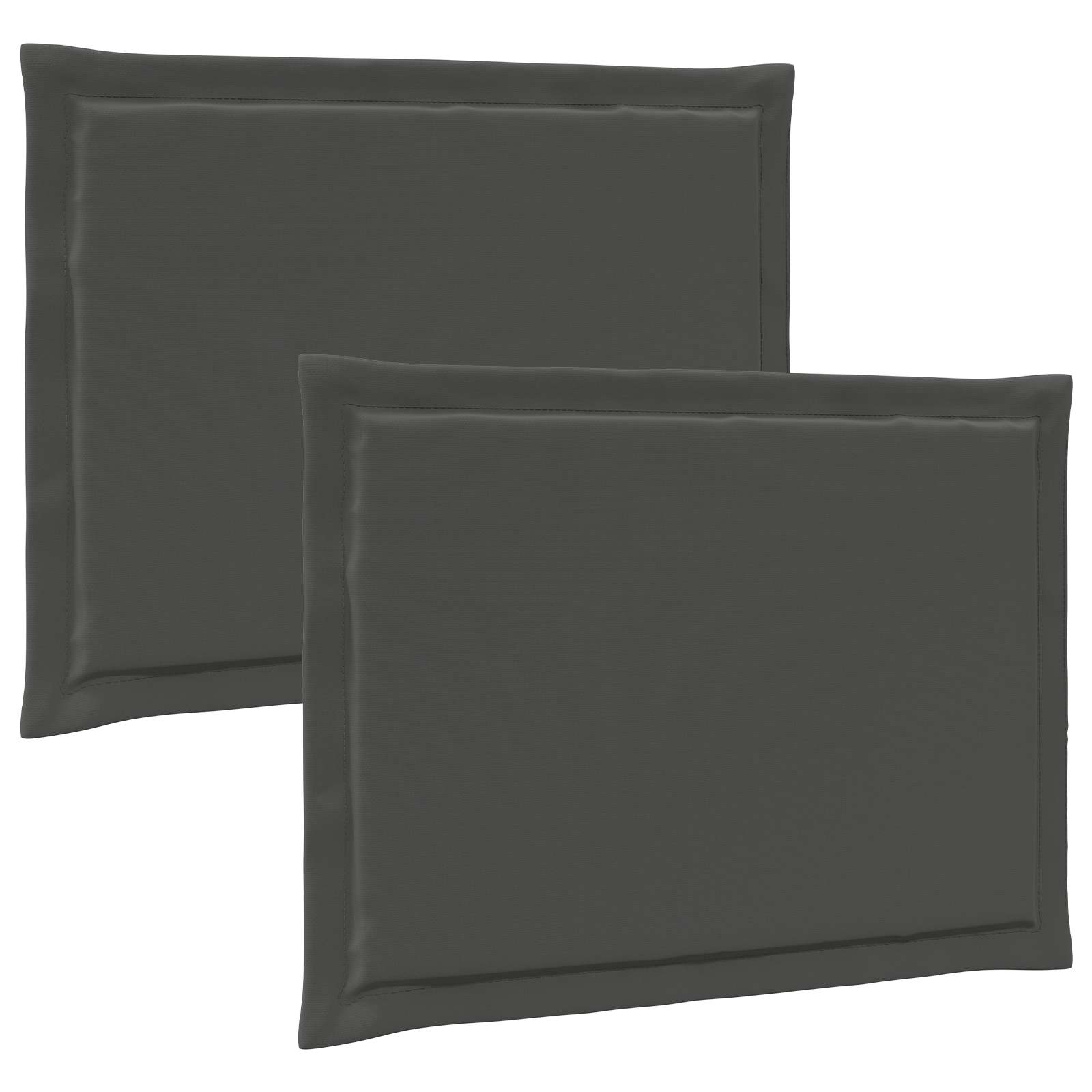 Cuscini per Seduta 2 pcs Antracite 47 x 36 x 2 cm Poliestere | homemem39