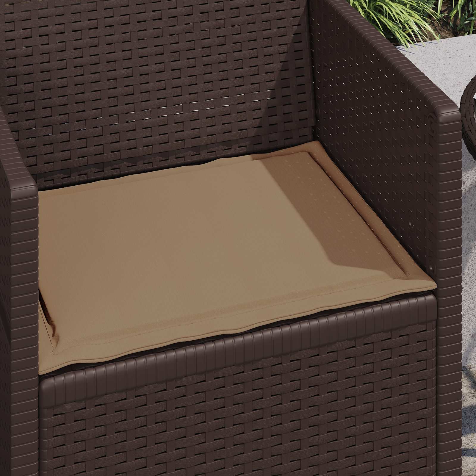 Cuscini per Seduta 2 pcs Tortora 47 x 36 x 2 cm Poliestere | homemem39