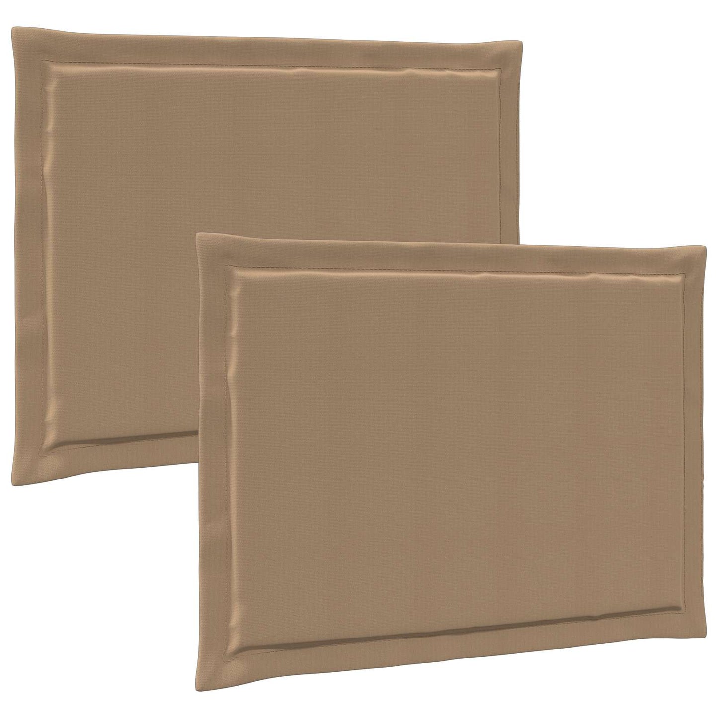 Cuscini per Seduta 2 pz Poliestere Tortora 47 x 36 x 2 cm