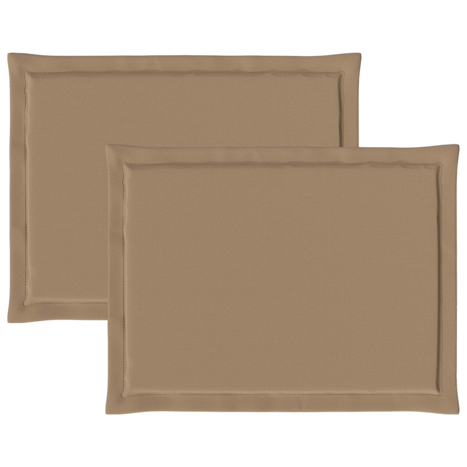 Cuscini per Seduta 2 pcs Tortora 47 x 36 x 2 cm Poliestere | homemem39