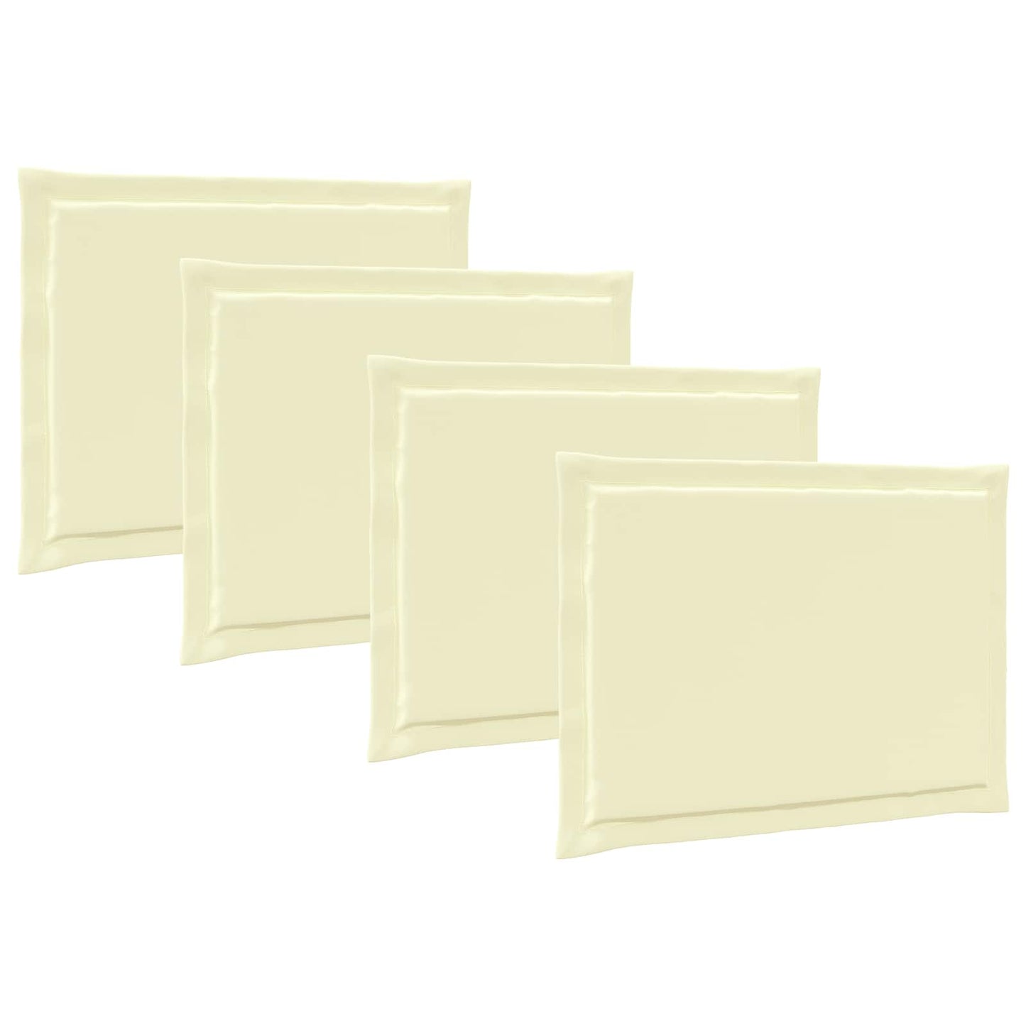 Cuscini per Seduta 4 pcs Crema 47 x 36 x 2 cm Poliestere | homemem39