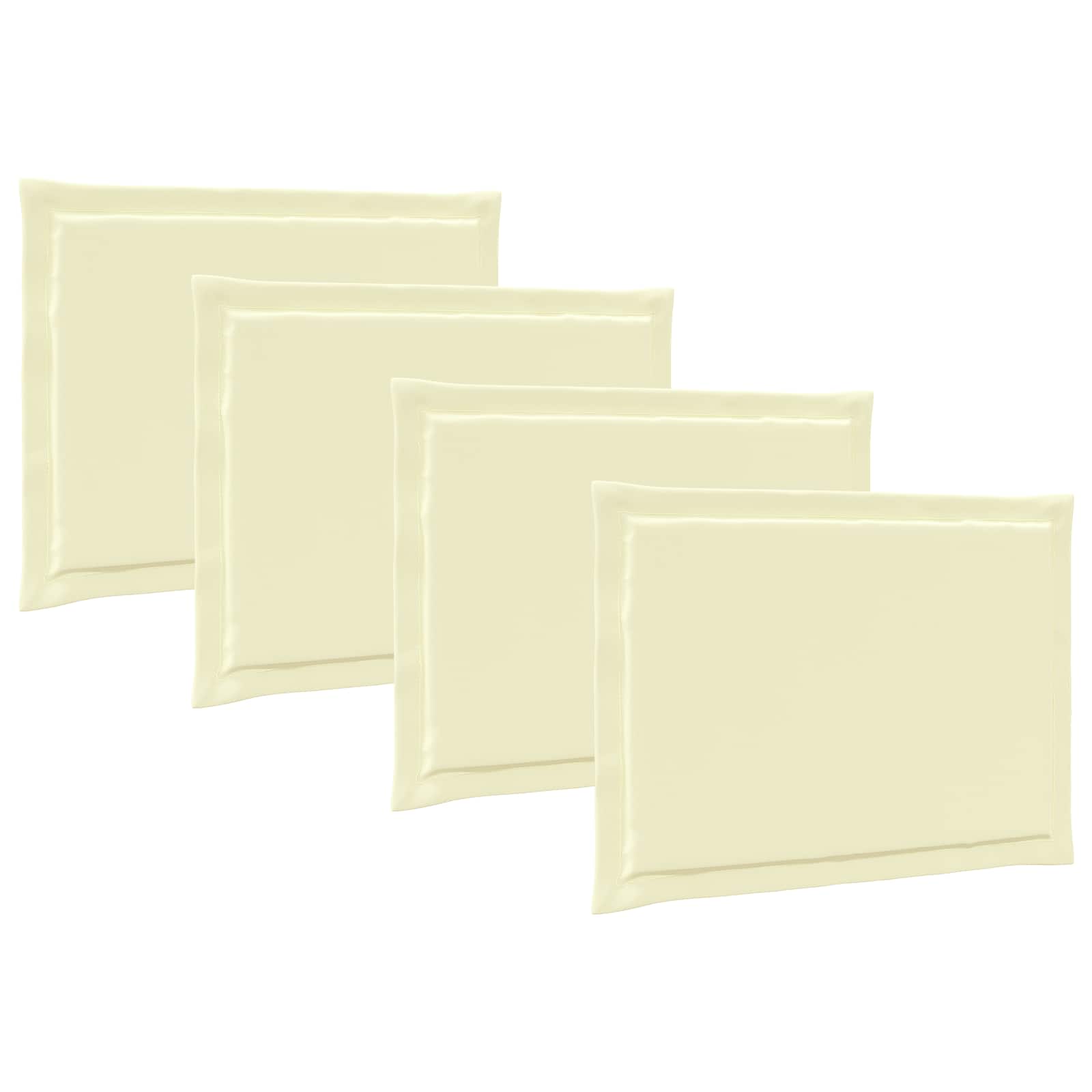 Cuscini per Seduta 4 pcs Crema 47 x 36 x 2 cm Poliestere | homemem39