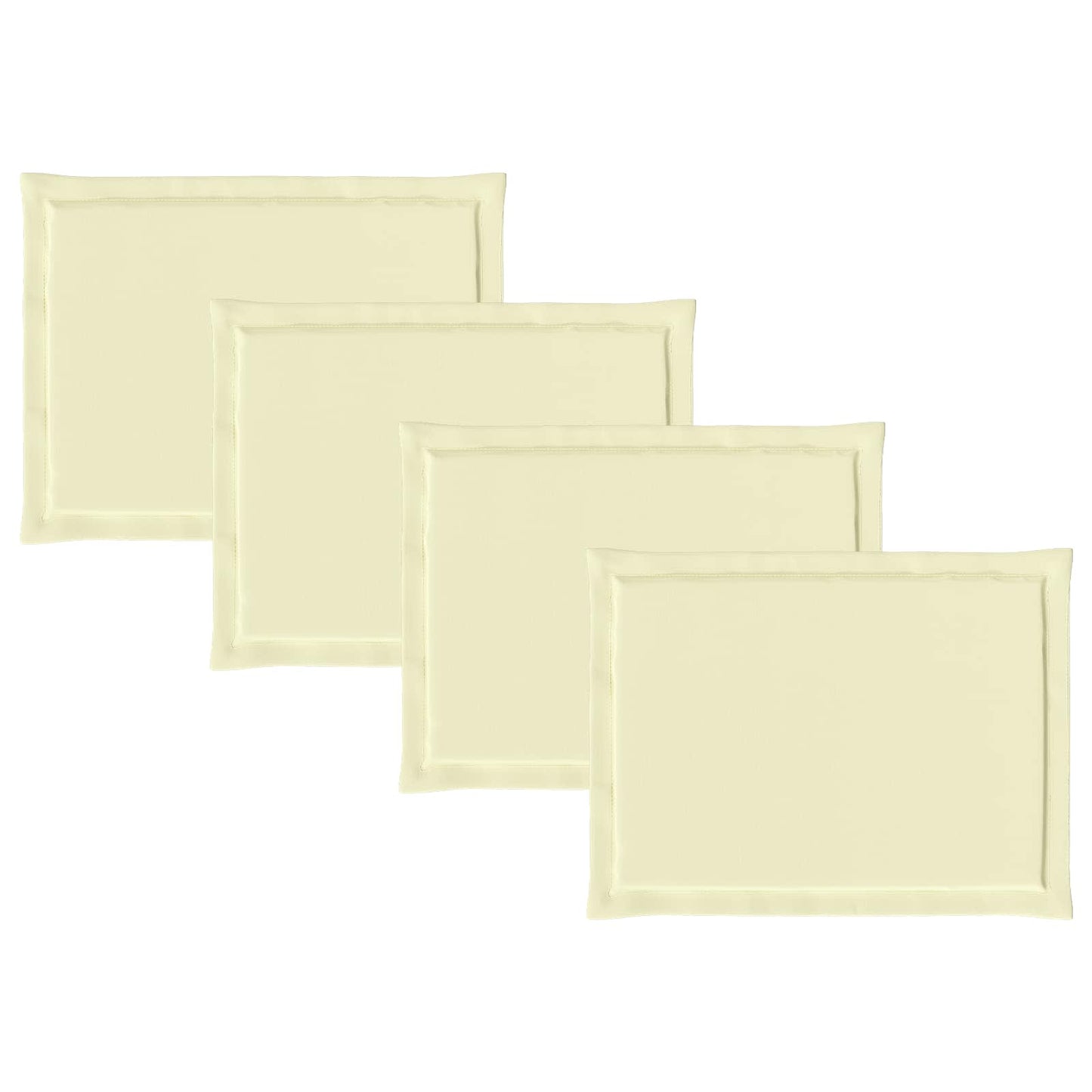 Cuscini per Seduta 4 pcs Crema 47 x 36 x 2 cm Poliestere | homemem39