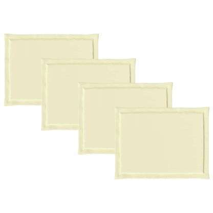 Cuscini per Seduta 4 pcs Crema 47 x 36 x 2 cm Poliestere | homemem39