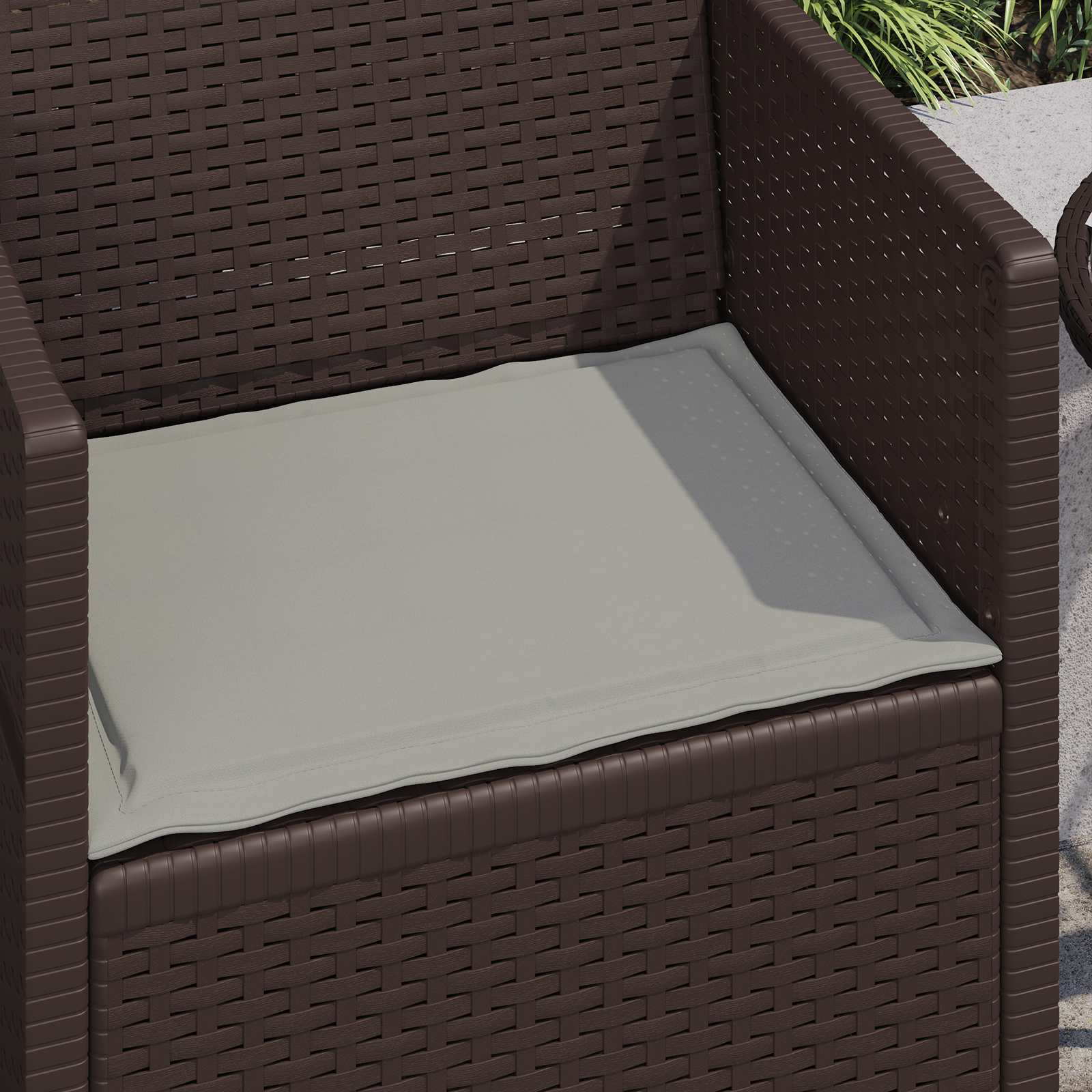 Cuscini per Seduta 4 pcs Grigio Chiaro 47 x 36 x 2 cm | homemem39