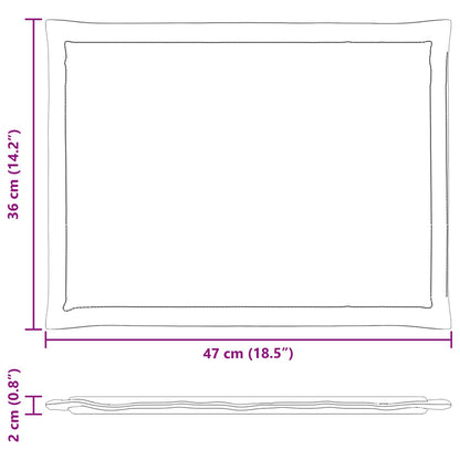 Cuscini per Seduta 4 pcs Grigio Chiaro 47 x 36 x 2 cm | homemem39