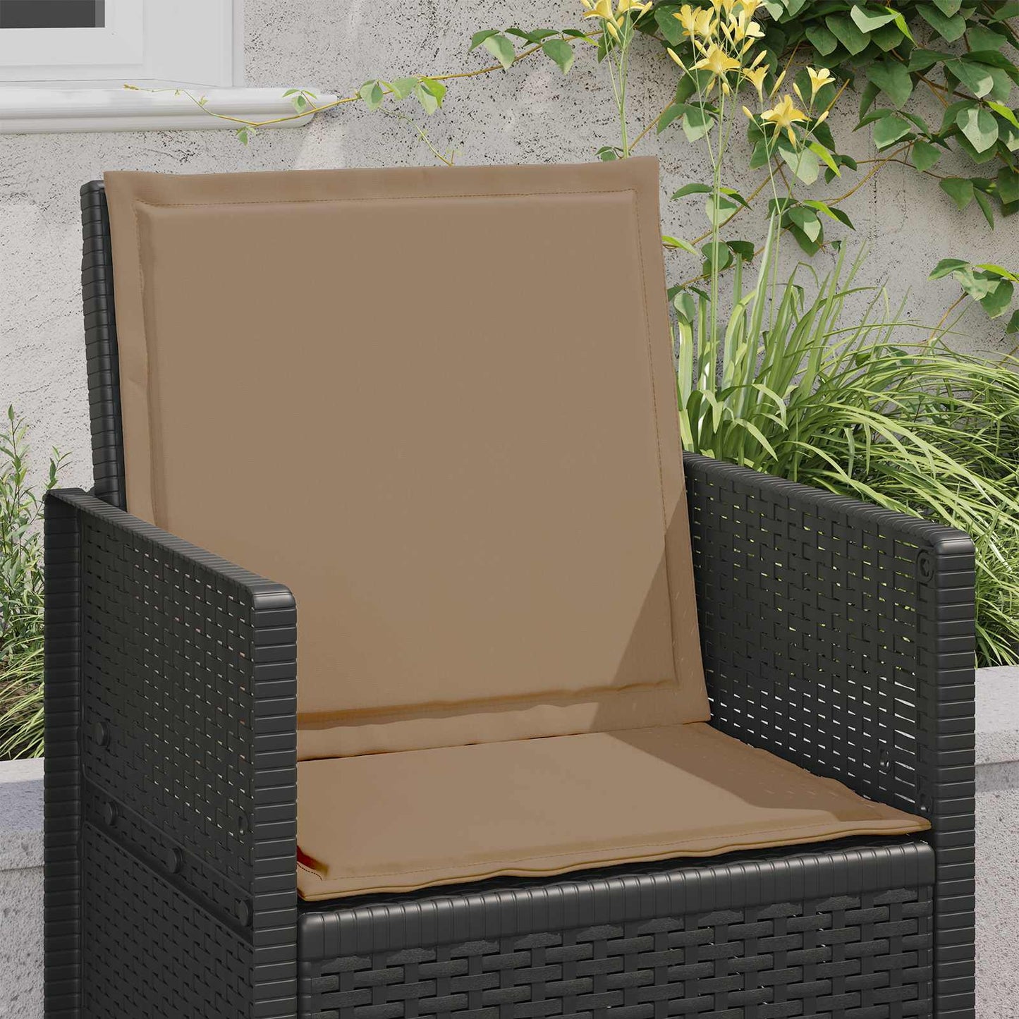 Cuscini per Seduta e Schienale 4 pcs Tortora 47 x 45 x 2 cm | homemem39