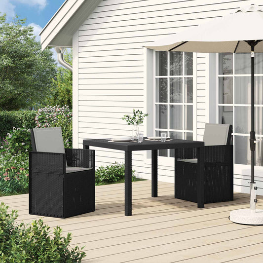 Sedie da pranzo da giardino 2 pz Antracite e Grigio chiaro PP | homemem39