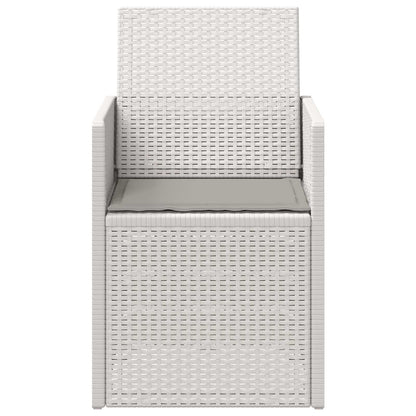 Sedie da pranzo da giardino 2 pcs Bianco e Grigio Chiaro PP | homemem39