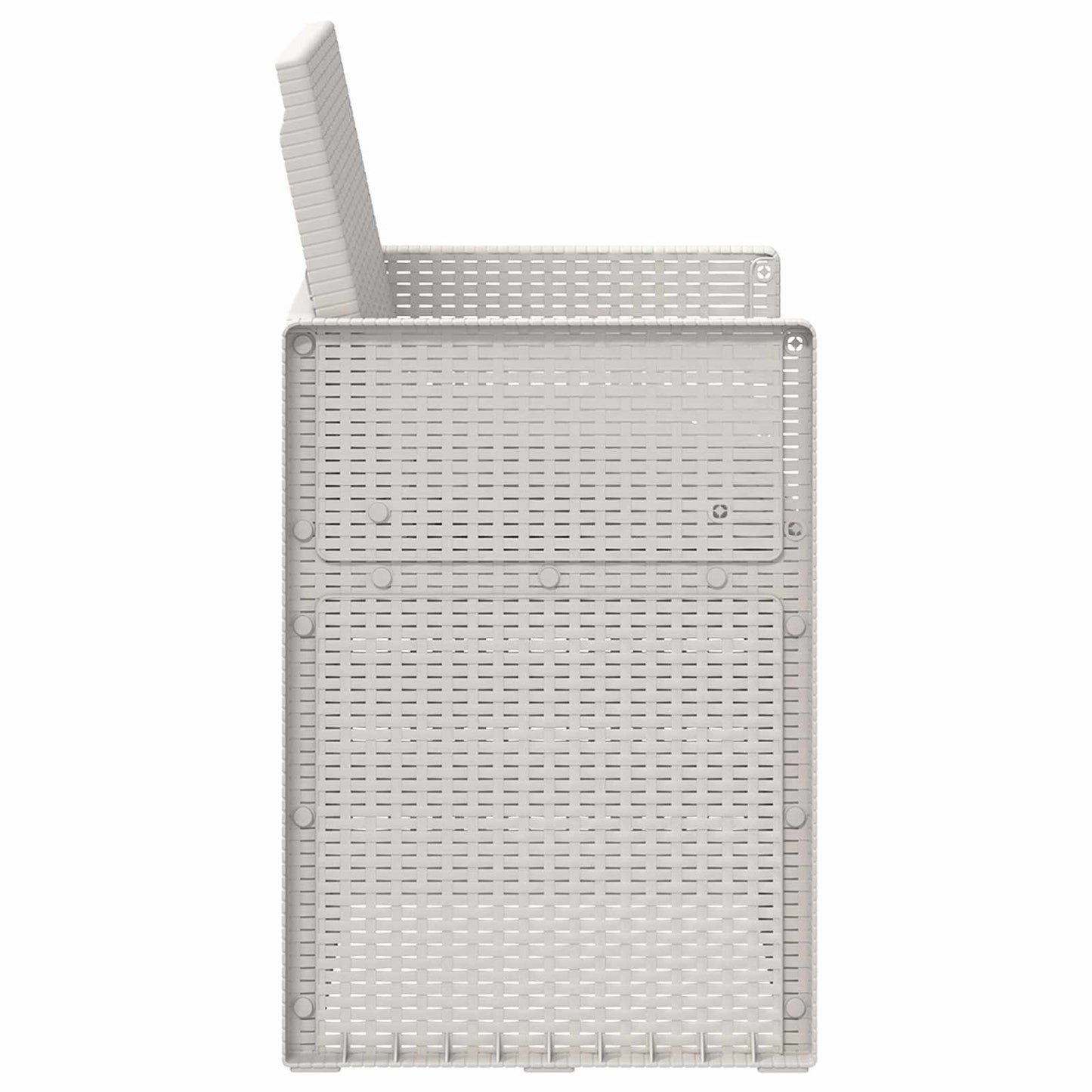 Sedie da pranzo da giardino 2 pcs Bianco e Grigio Chiaro PP | homemem39