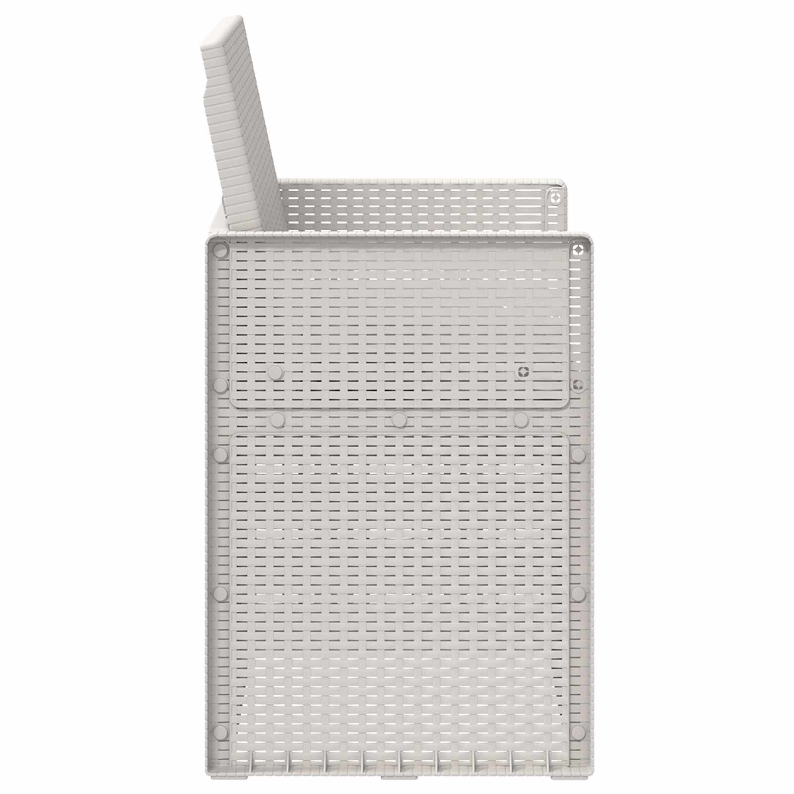Sedie da pranzo da giardino 2 pcs Bianco e Grigio Chiaro PP | homemem39