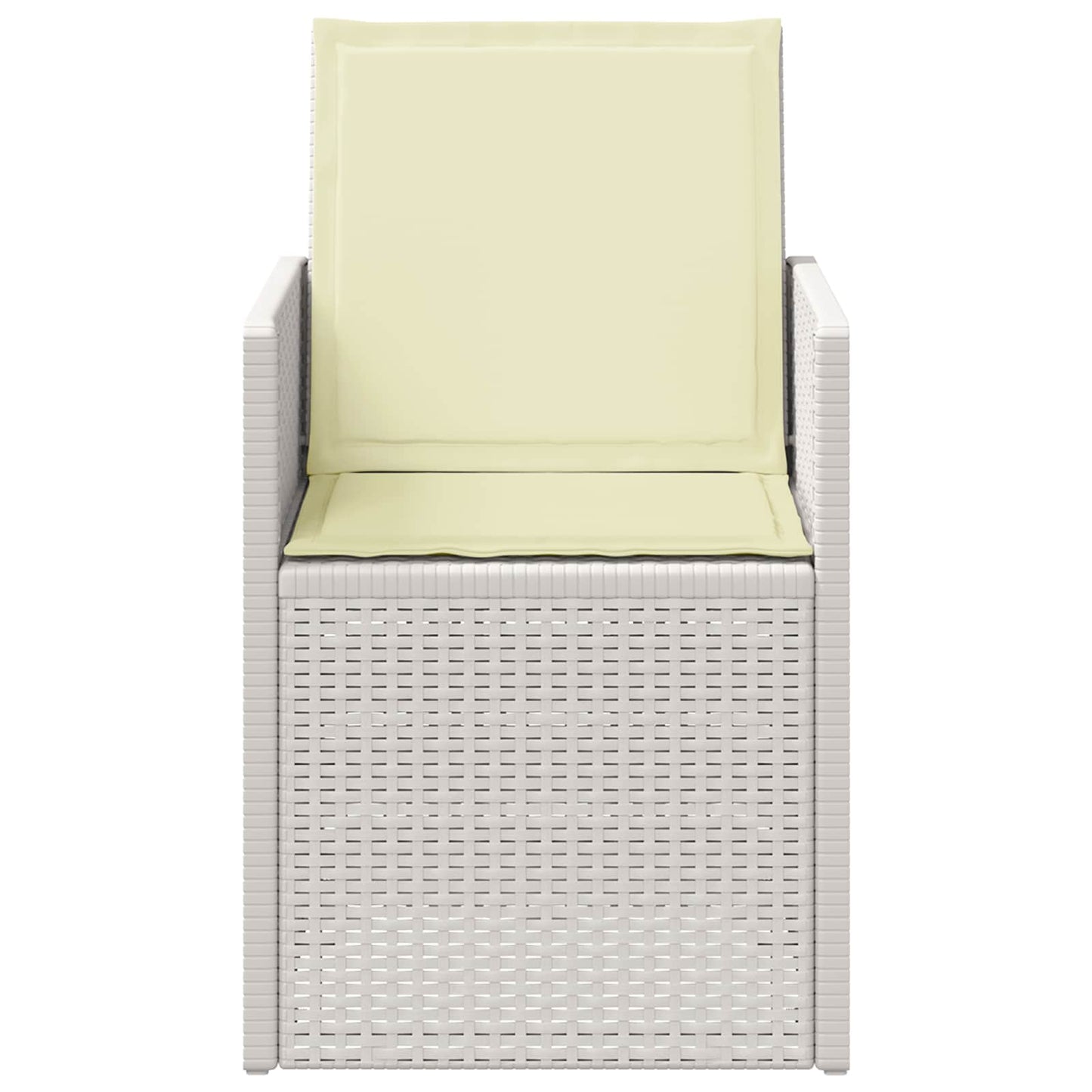 Sedie da pranzo da giardino 2 pcs Bianco e Crema PP
