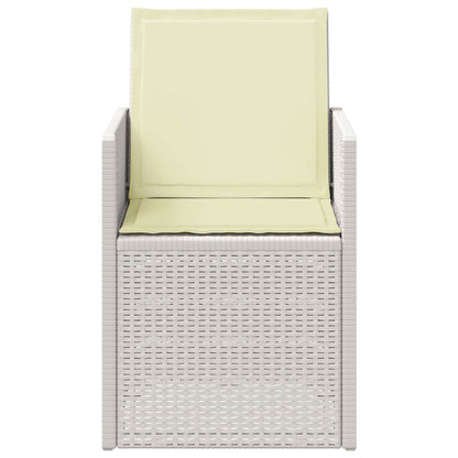 Sedie da pranzo da giardino 2 pcs Bianco e Crema PP