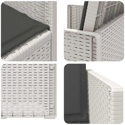 Sedie da pranzo da giardino 2 pcs Bianco e Antracite PP | homemem39