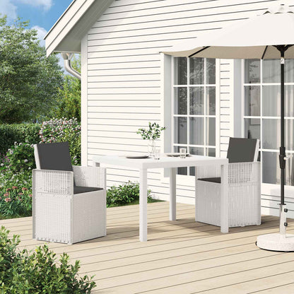 Sedie da pranzo da giardino 2 pcs Bianco e Antracite PP | homemem39