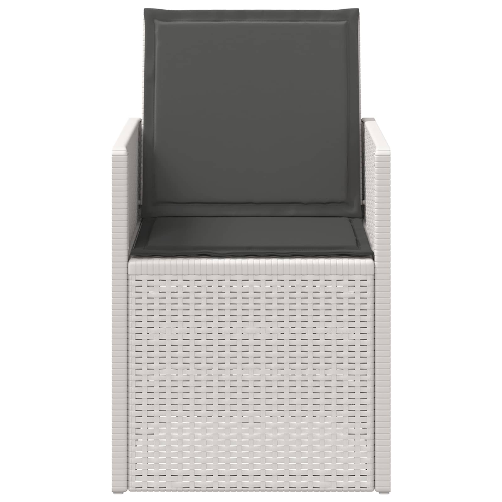 Sedie da pranzo da giardino 2 pcs Bianco e Antracite PP | homemem39