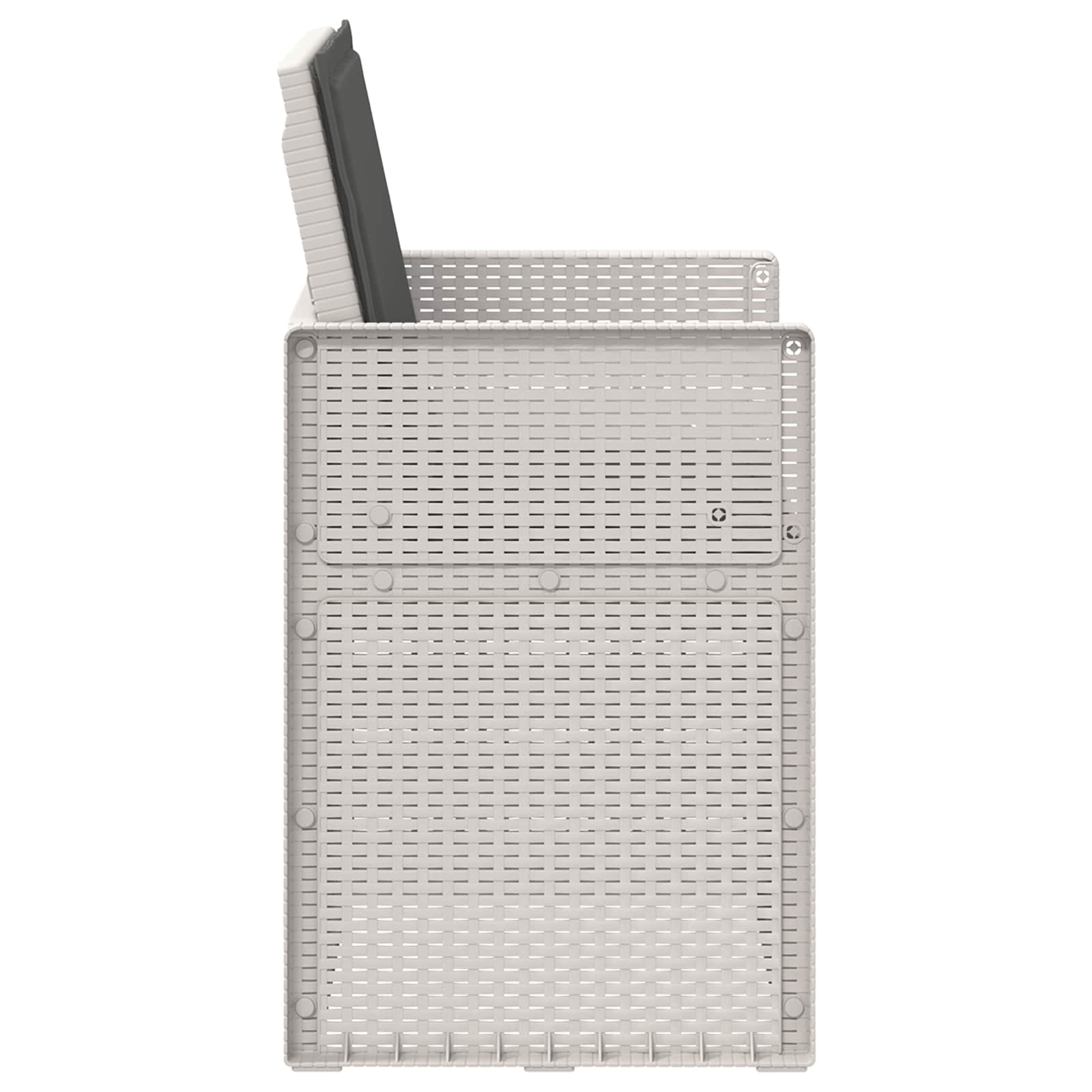 Sedie da pranzo da giardino 2 pcs Bianco e Antracite PP | homemem39