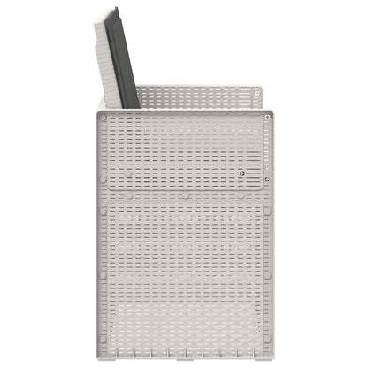 Sedie da pranzo da giardino 2 pcs Bianco e Antracite PP | homemem39