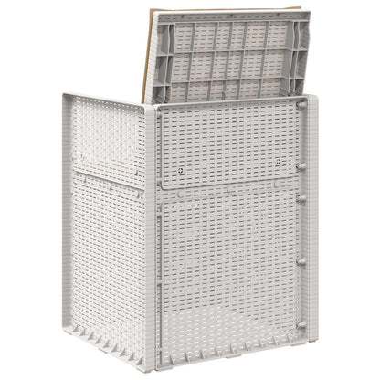 Sedie da pranzo da giardino 2 pcs Bianco e Tortora PP