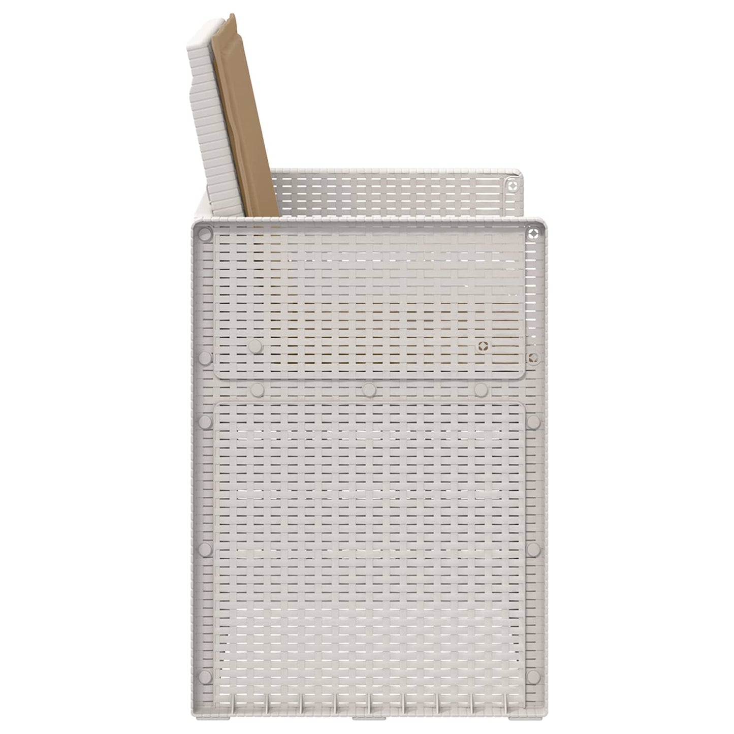 Sedie da pranzo da giardino 2 pcs Bianco e Tortora PP