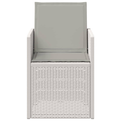 Sedie da pranzo da giardino 2 pcs Bianco e Grigio Chiaro PP