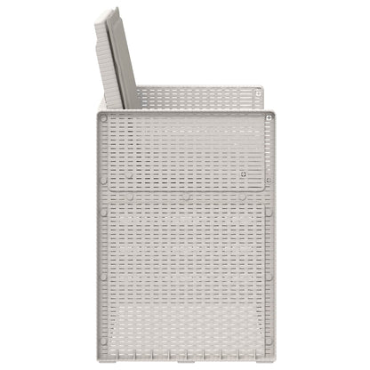 Sedie da pranzo da giardino 2 pcs Bianco e Grigio Chiaro PP | homemem39
