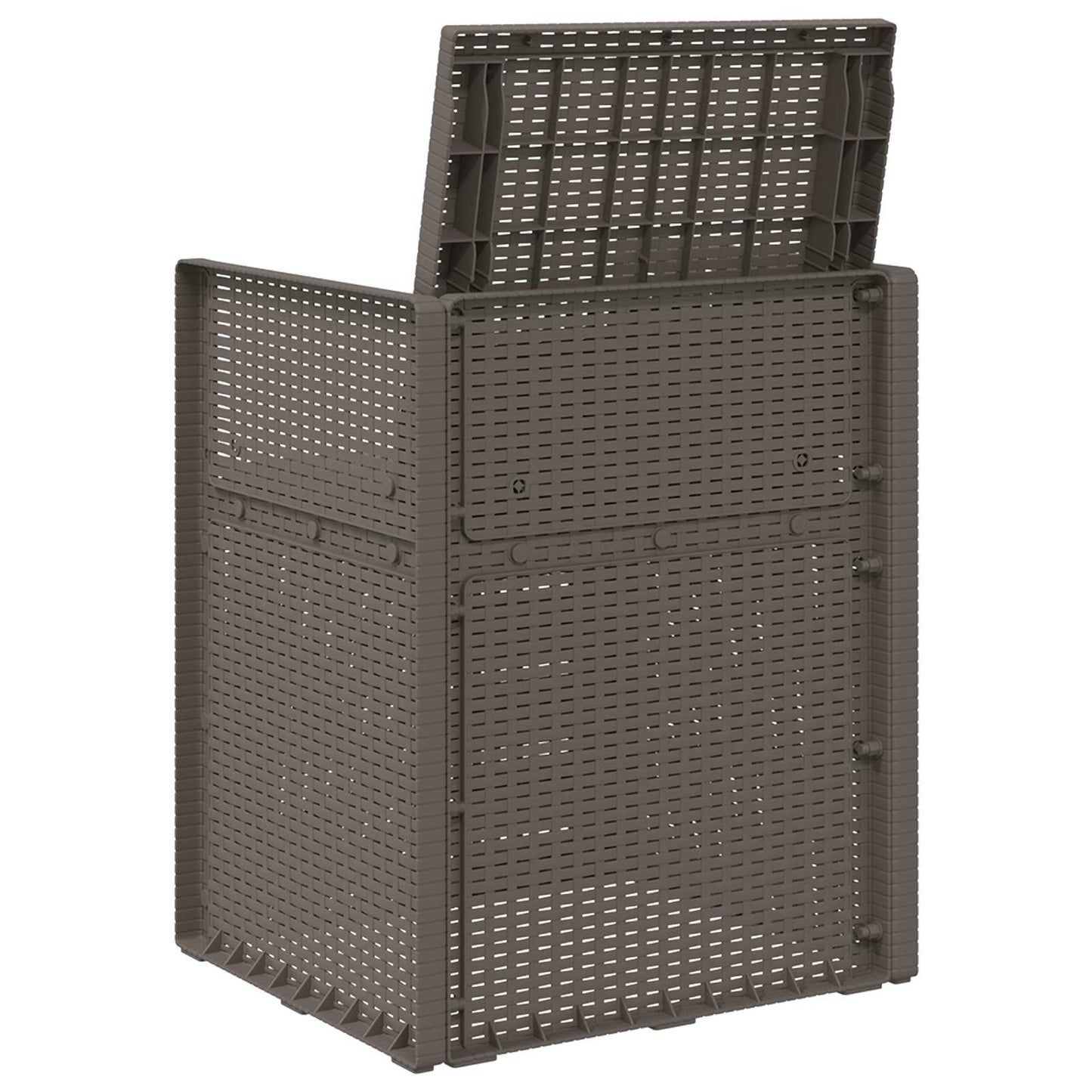 Sedie da pranzo da giardino 2 pcs Grigio chiaro e Antracite PP