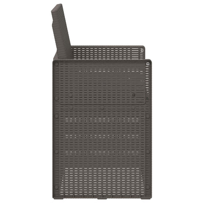 Sedie da pranzo da giardino 2 pcs Grigio chiaro e Antracite PP
