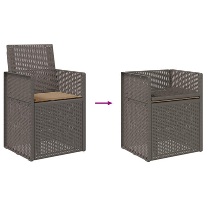 Sedie da pranzo da giardino 2 pcs Grigio chiaro e Tortora PP | homemem39