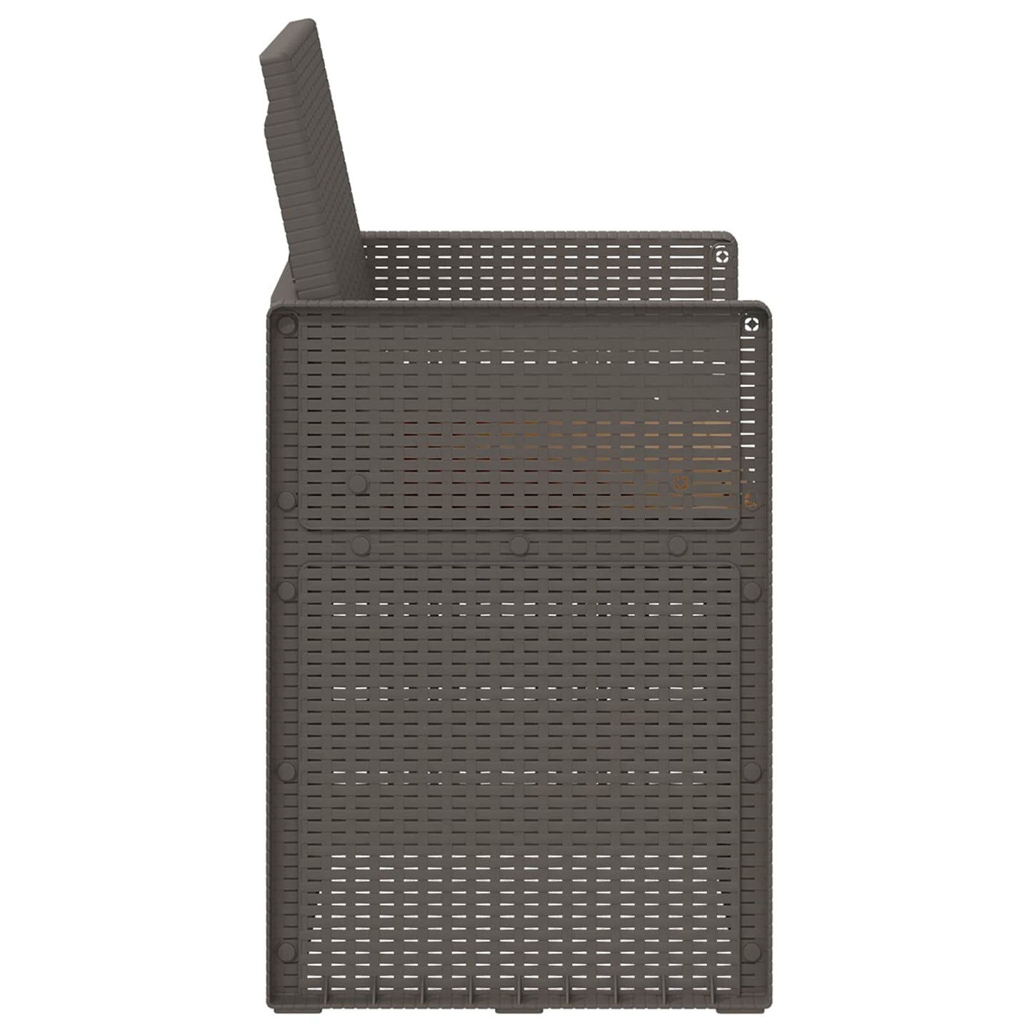 Sedie da pranzo da giardino 2 pcs Grigio chiaro e Tortora PP